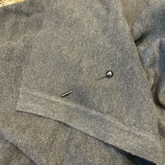 Per Se by Carlisle Sweater Cardigan Medium Gray Open Front - Picture 6 of 13